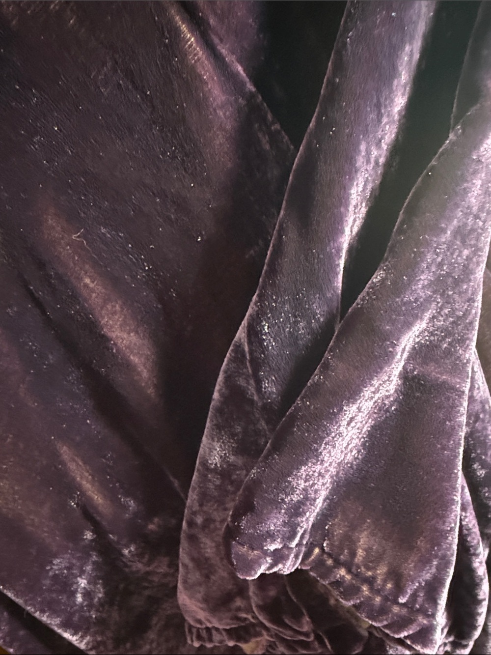Bryn Walker Dress Tunic-Velvet silk blend rich plum purple hi-lo bell sleeves XL - Picture 13 of 17